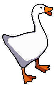 Goose sticker from Untitled Goose Game