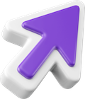 Large purple 3D cursor arrow